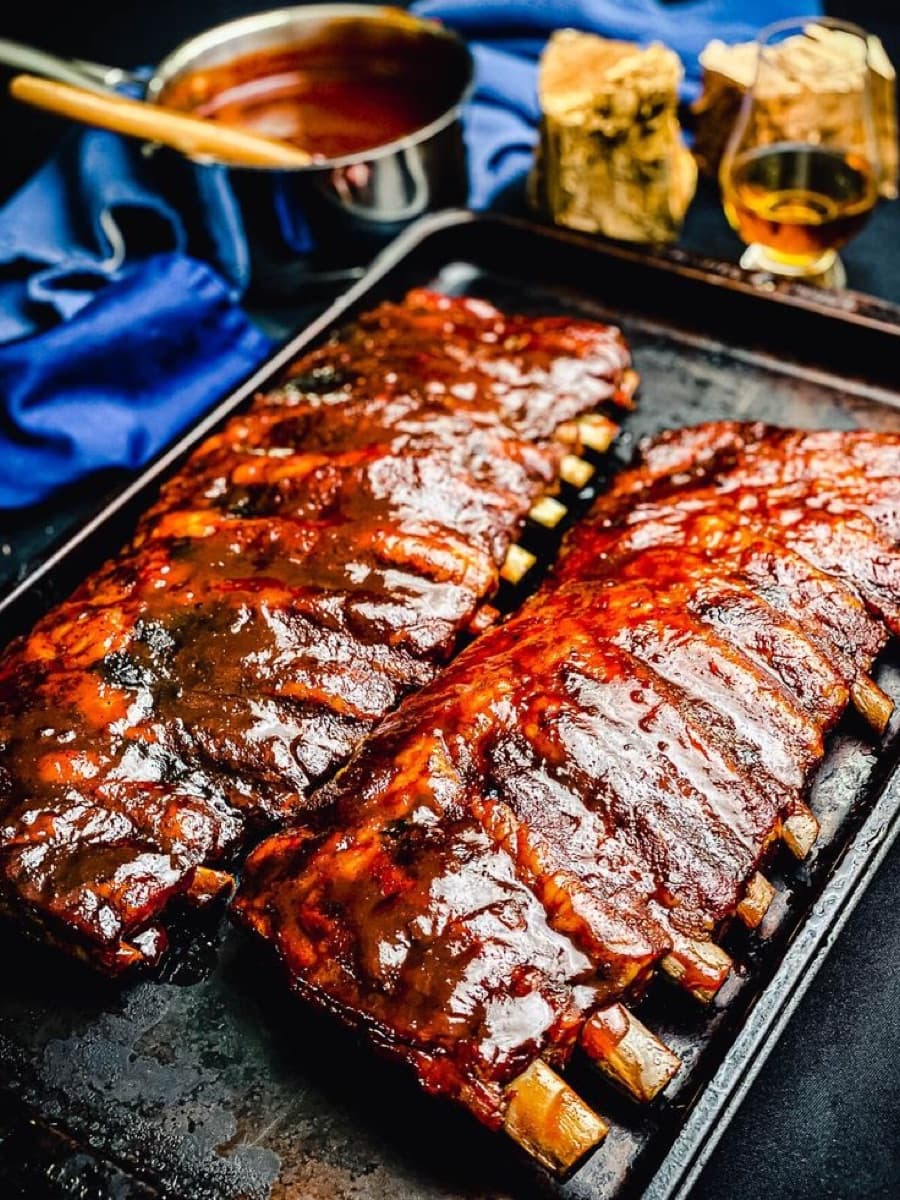 12-Hour Pork Ribs, Signature BBQ & Thai Glaze