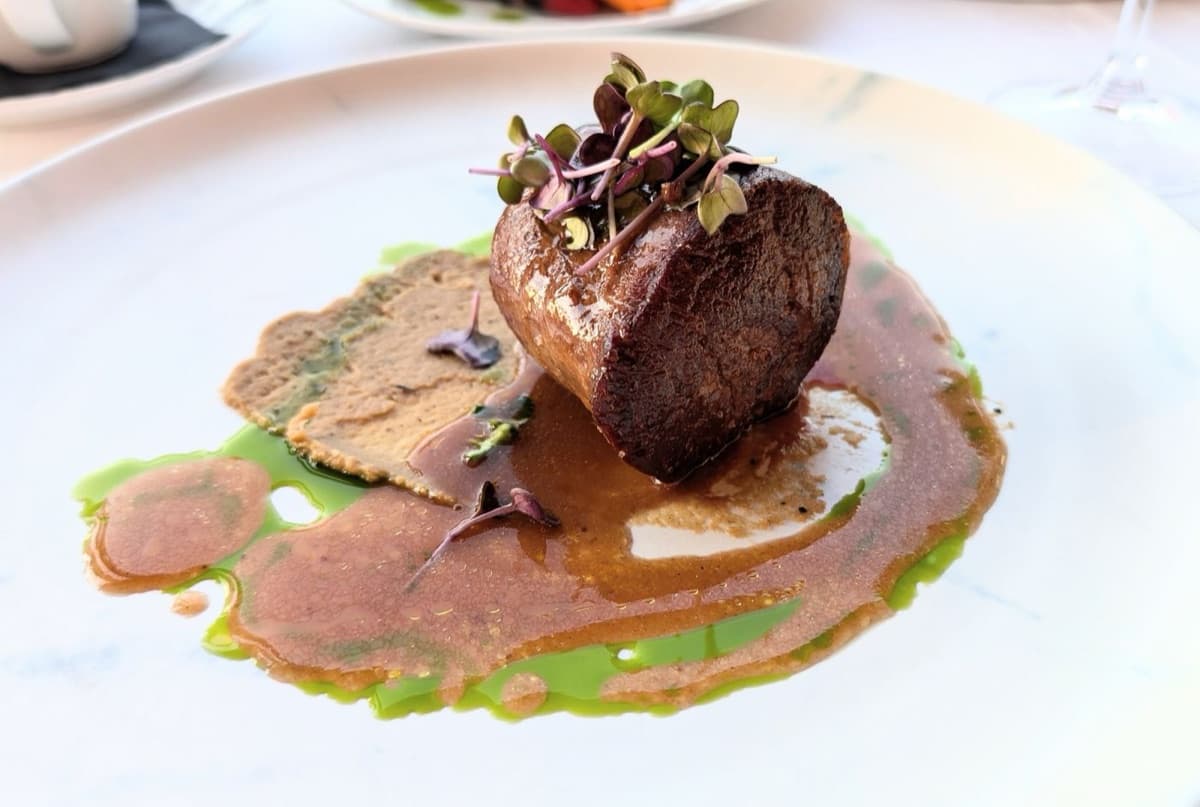 Sous-Vide Beef Steak, Smoked Cranberry Sauce