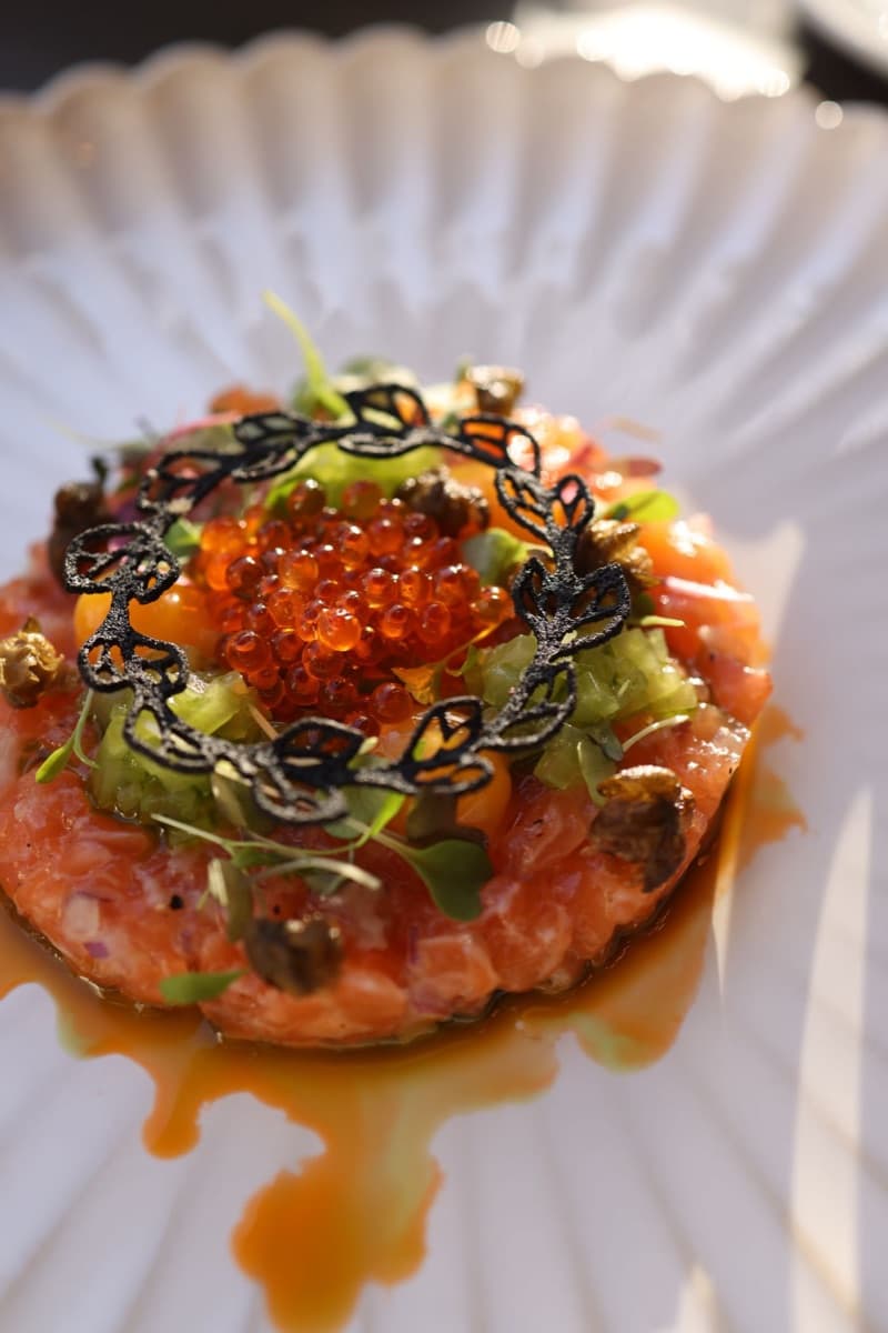 Langoustine Tartare, Green Apple, Celery & Black Caviar