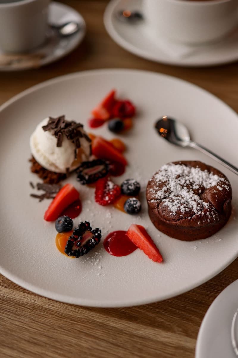 Chocolate Fondant & Whipped Cream