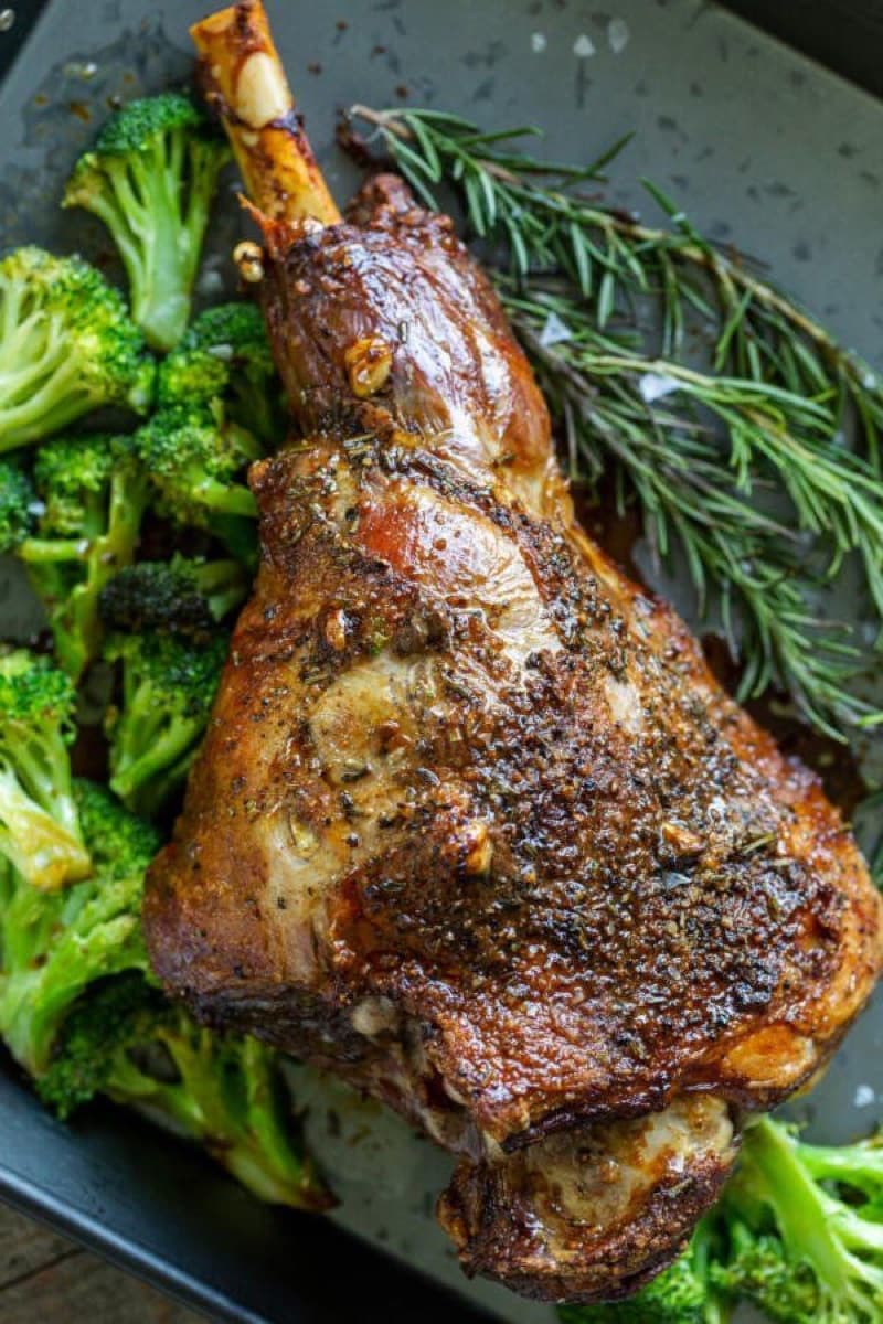 10-Hour Slow-Cooked Shoulder of Lamb, Pea & Mint Purée
